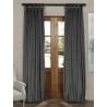 Signature Natural Grey Doublewide Blackout Velvet Curtain