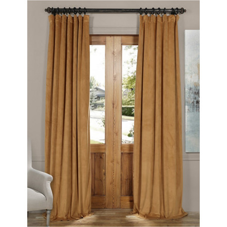 Signature Amber Gold Blackout Velvet Curtain