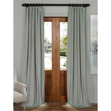 Signature Tidewater Green Blackout Velvet Curtain