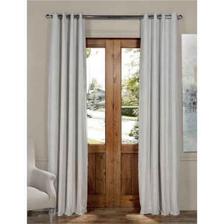 Signature Reflection Grey Grommet Blackout Velvet Curtain