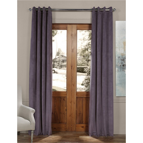 Signature Fresh Violet Grommet Blackout Velvet Curtain